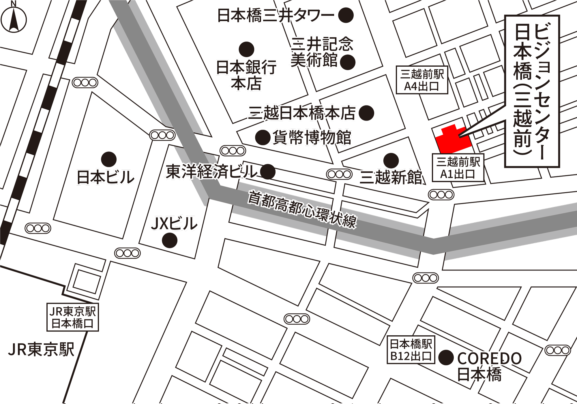 ビジョンセンター日本橋（三越前） 地図