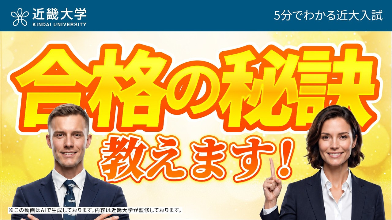 5分でわかる近大入試動画｜入試情報・学費｜近畿大学入試情報サイト