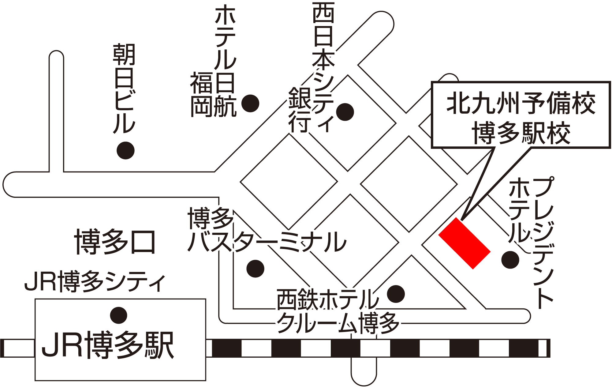 北九州予備校博多駅校 地図
