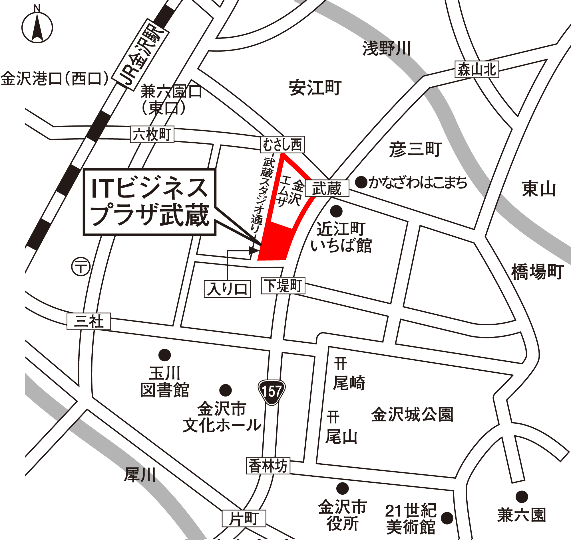ITビジネスプラザ武蔵 地図