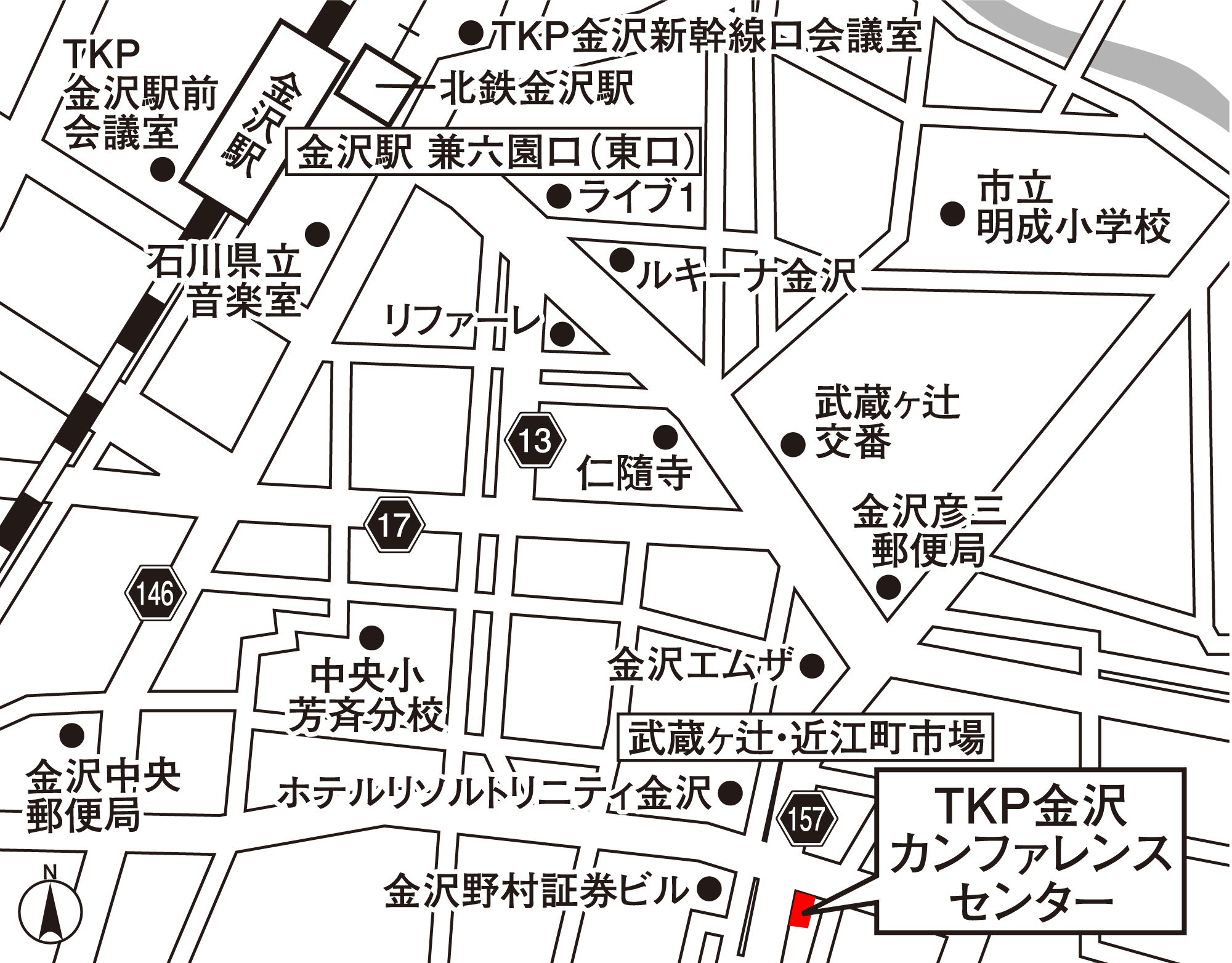TKP金沢カンファレンスセンター 地図