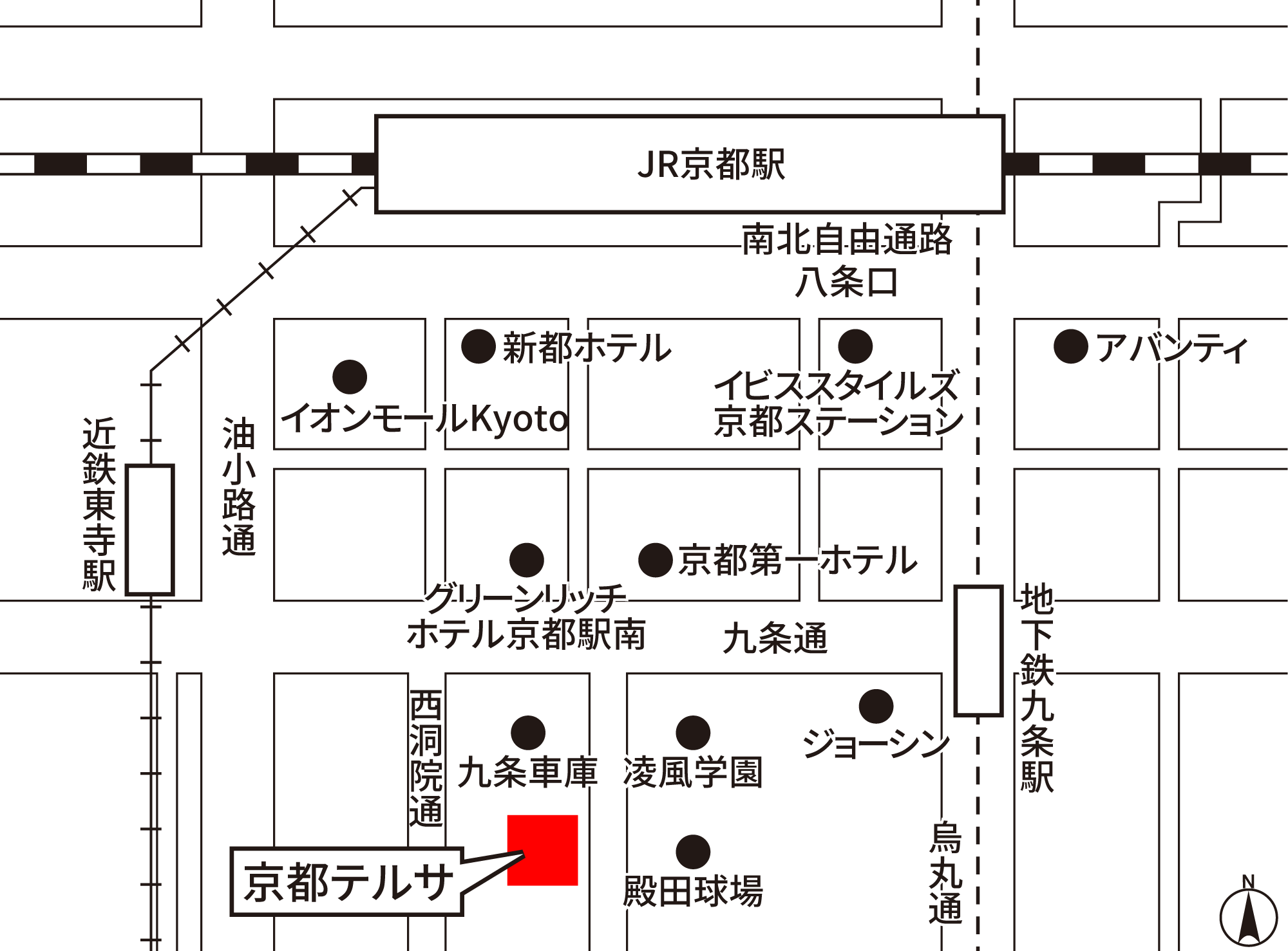京都テルサ 地図