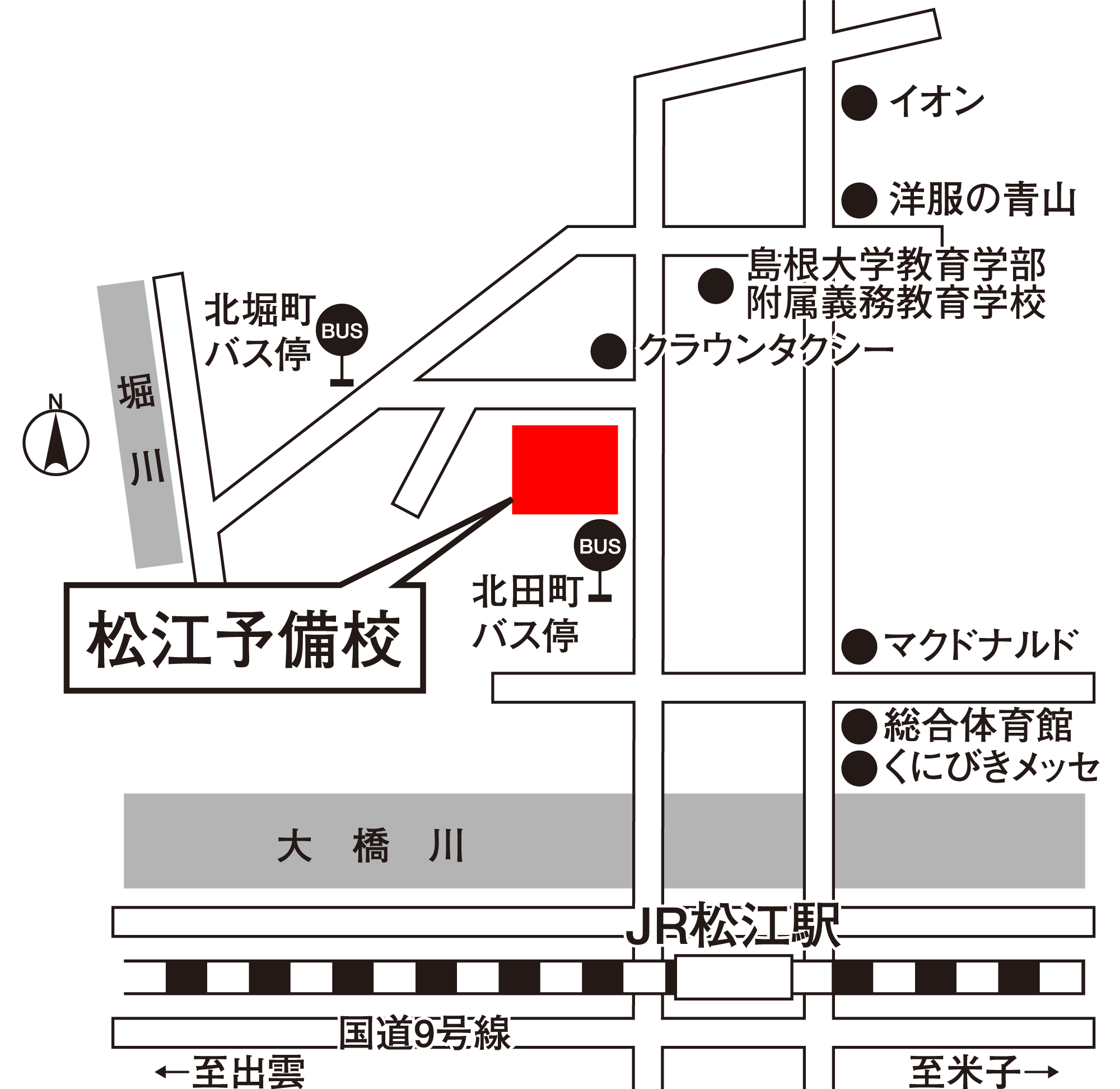松江予備校 地図