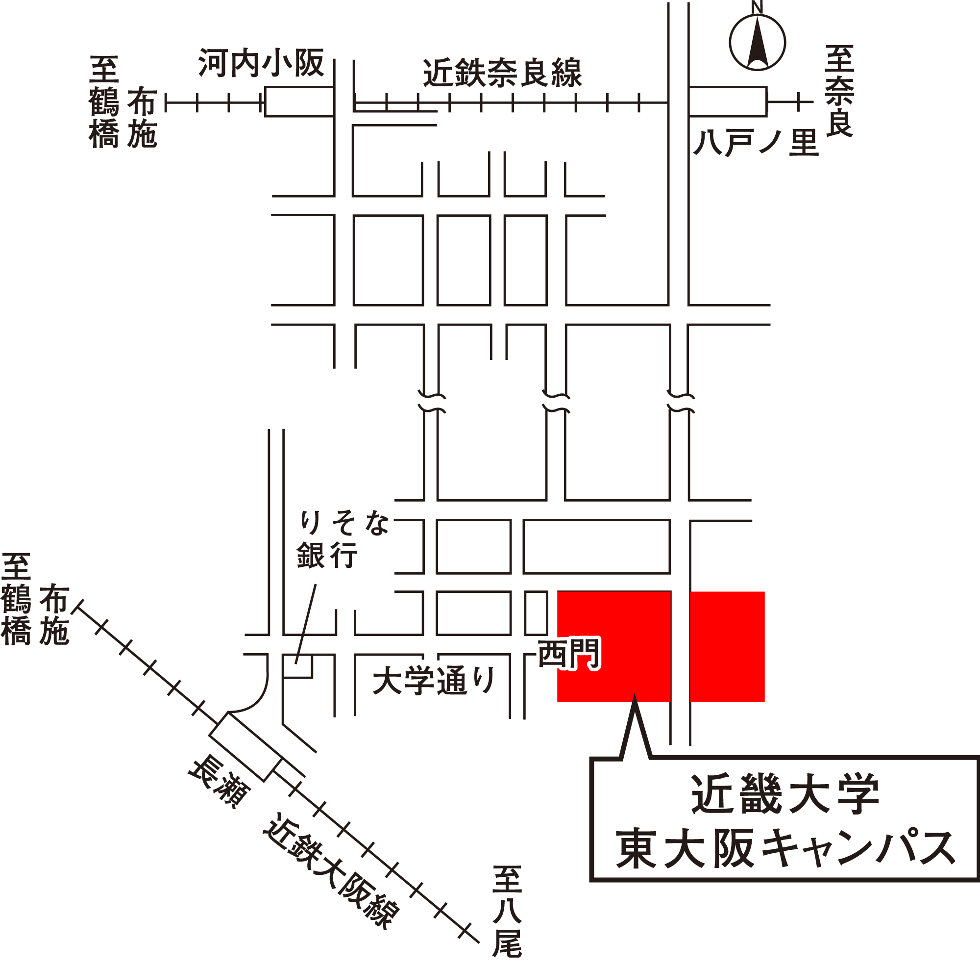 近畿大学東大阪キャンパス 地図