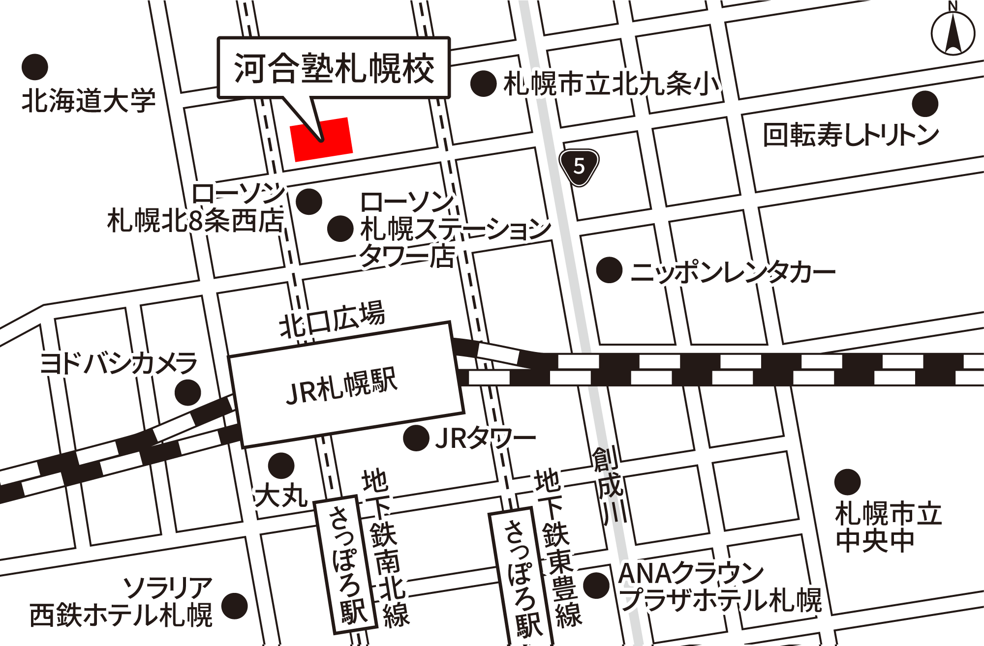 河合塾札幌校 地図