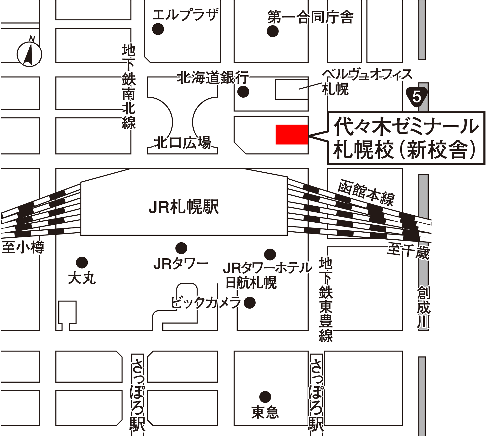 代々木ゼミナール札幌校 地図