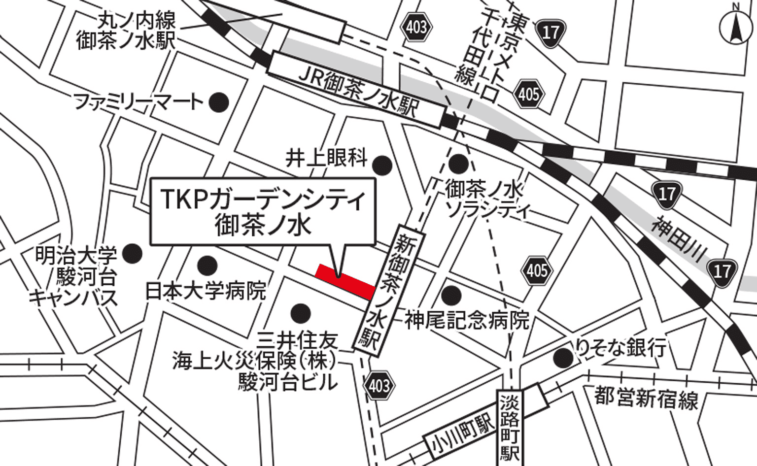 TKPガーデンシティ御茶ノ水 地図
