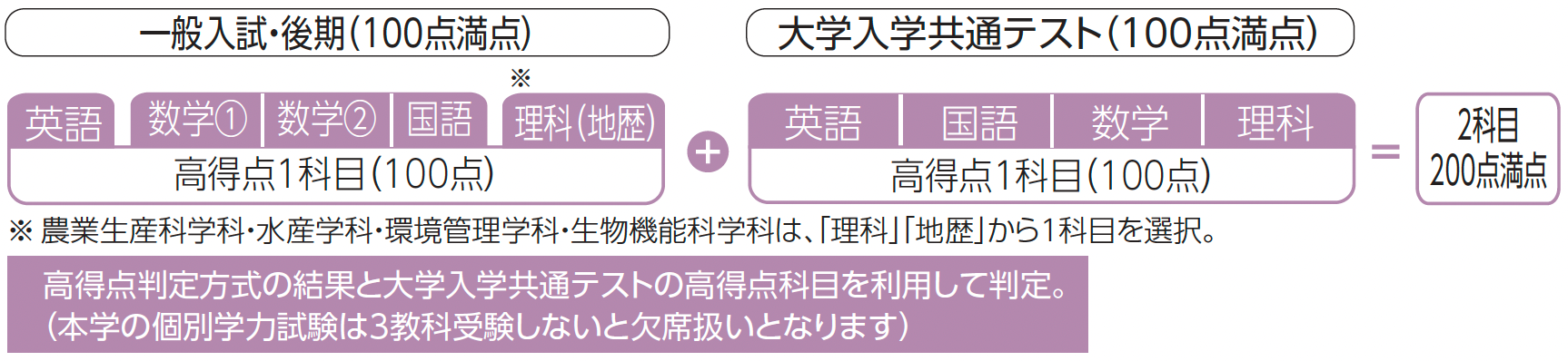 共通テスト併用方式（大学入学共通テスト併用）