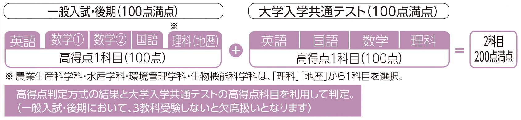 共通テスト併用方式（大学入学共通テスト併用）